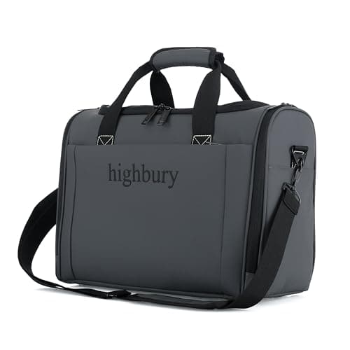 Image of DV Highbury Cabin Bag 40x30x20 Underseat Travel Bag – Flight Approved Carry on Backpack with Trolley Sleeve, Lightweight Weekender with Organised Compartments, Grey