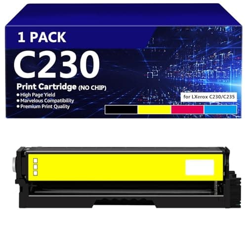 Image of C320 Compatible for Xerox 006R04383 006R04384 006R04385 006R04386 Toner Cartridges High Yield Replacement for Xerox C230 C235 Printer (B/C/Y/M),Yellow-3000 pages