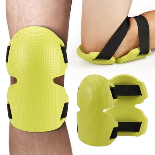 Image of Fiohiros Garden Knee Pads – EVA Foam Soft & Shock Absorbent, Adjustable Double Hook & Loop Fasteners, Waterproof & Corrosion-Resistant, Knee Protection for Workers & Gardeners (Green)