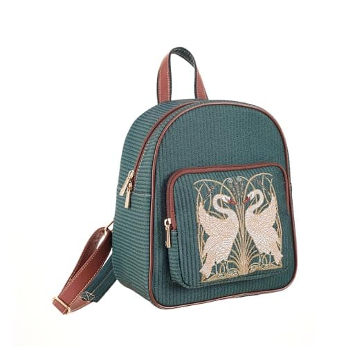 Image of Signare Tapestry Casual Backpack Rucksack Women School Bags with Animal Design (Swan)