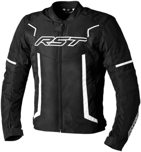 Image of RST Pilot Evo Motorcycle Textile Jacket, black/white, XL