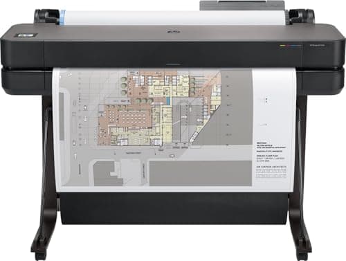 Image of HP DesignJet T630 Large Format Plotter Printer 36in up to A0 , Mobile Printing, Wi-Fi, Gigabit Ethernet, Hi-Speed USB 2.0, 1-Year Warranty (5HB11A)