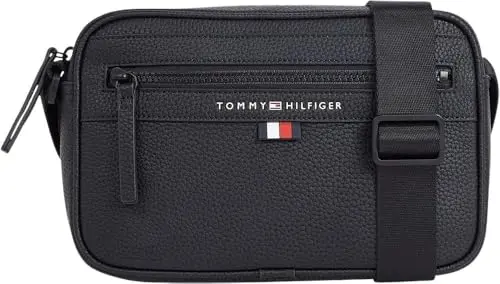 Image of Tommy Hilfiger Men’s Small Essential Reporter Bag, Black (Black), One Size