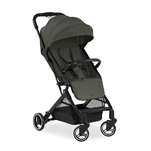 Image of hauck Travel N Care, Dark Olive - GOLD WINNER Mother & Baby Awards 2024, Lightweight Travel Pushchair with Raincover, Suspension, Compact & Foldable, UPF 50+, Fully Reclining from Birth up to 22 kg