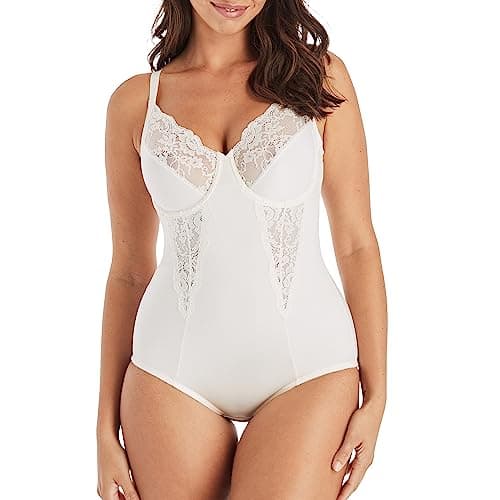 Image of Maidenform Women's Vintage Chic Body Avec Dentelle Et Armatures Control Knickers, Off-white (Buttercream), 36DD