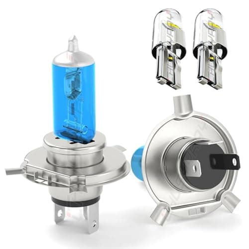 Image of CHUSYYRAY H4 Headlight Bulb Compatible with Toyota Prius 2000 2001 2002 2003 2004 2005 2006 2007 2008 2009 High Low Beam Headlight Halogen Replacement Bulbs, 6000K White Light, Plug and Play, 2 Bulbs
