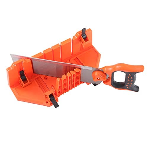 Image of KATSU Mitre Box with Tenon Saw 14 Inch, Multi-Angle Cutting with Clamp Hand Saw Set Adjustable and Lockable for Woodworking DIY, Home Decoration, Photo Frames 313572