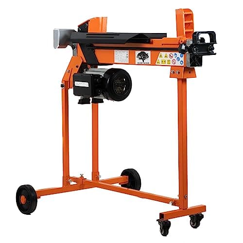 Image of Forest Master FM10TW-7 7 Ton Electric Log Splitter - DUOCUT Blade - 450mm log length capacity - Ramstop - Pre-filled with Oil and Ready to Use - Includes Trolley Stand