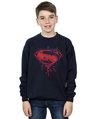 Image of DC Comics Boys Superman Geo Logo Sweatshirt 12-13 years Navy Blue