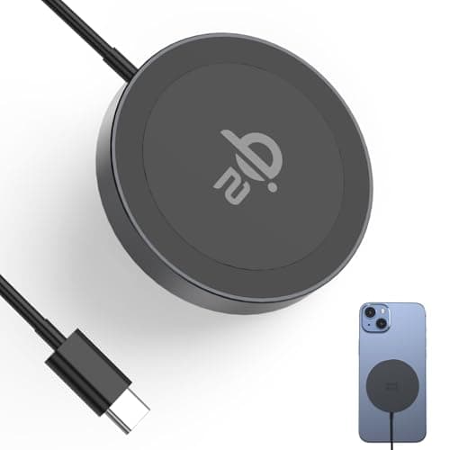 Image of Minthouz Wireless Charger with 20W Adapter for iPhone 17/16/15/14 Series,Magnetic Wireless Phone Charger Pad for Samsung Qi-Enabled Phone MagSafe Charger for Airpods (Black, No Adapter)