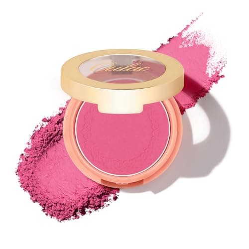 Image of Oulac Bright Pink Blush, Blushers for Cheeks Make up, Powder Blush For High-Pigment Colour, Long-Lasting Fade & Sweat Resistant, Vegan & Cruelty-Free, N06 Dance with me
