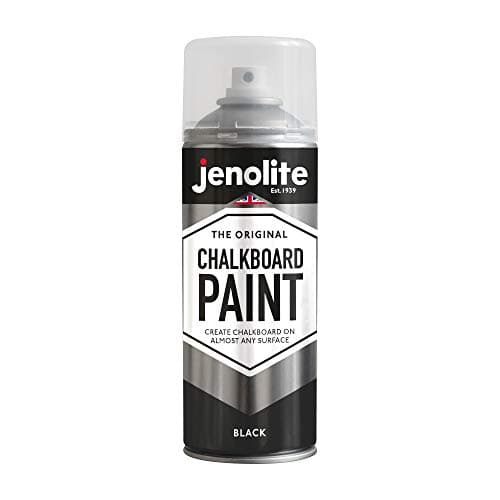 Image of JENOLITE Chalkboard Spray Paint | BLACK | 400ml | Black Chalkboard Paint | Ideal for Creating Writing Surfaces, Easy Application for Home or Office Blackboard Projects
