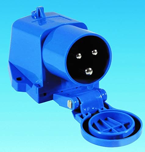 Image of Crusader Caravan 240V Input Surface Mount Angled Socket for Caravan Camper 16A