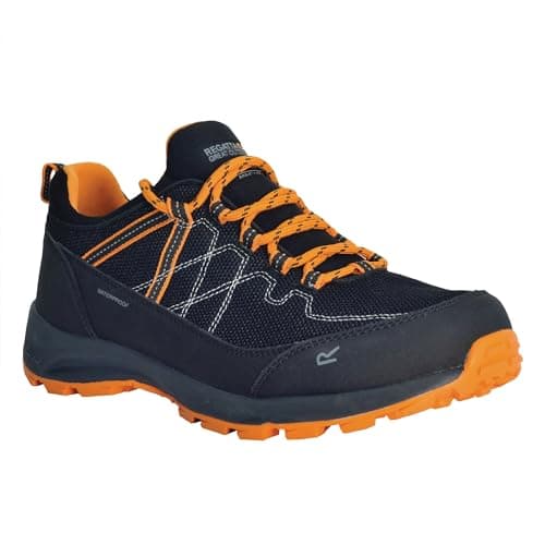 Image of Regatta Mens Samaris Lite II Low Walking Boots (9 UK) (Black/Flame Orange)