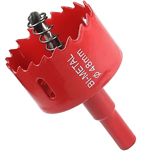 Image of Utoolmart 48mm Bi-Metal Hole Saw M42 High Speed Steel Holesaw Blade 25mm Cutting Depth Opener Cutter Drill Bit with Triangular Handle for Wood Sheet Metal Plastic Fiberboard