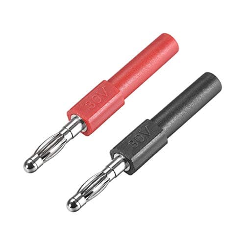 Image of sourcing map 4mm Male to 2mm Female Banana Speaker Plug Cable Plugs Connectors 10A Jack Connector 2pcs 2 Colors