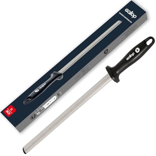 Image of Diamond Sharpening Steel 12" (31cm) - Diamond Knife Sharpener,Professional Kitchen Knife Sharpener,Knife Sharpener Rod, Cooking Knives, Butcher's Knives, Home Gourmet Blades