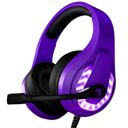 Image of Orzly Gaming Headset for PC and Gaming Consoles PS5, PS4, XBOX SERIES X | S, XBOX ONE, Switch & Google Stadia Stereo sound with noise cancelling mic - RXH-30 Abyss Edition (Purple)