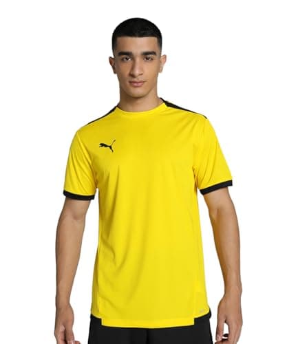 Image of PUMA Men's Teamliga Jersey Shirt, Cyber Yellow-black, L UK
