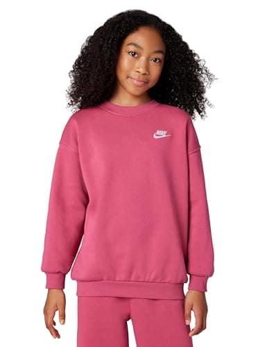 Image of Nike Sportswear Club Fleece Extra Large Sweatshirt for Older Kids (Girls) FD2923