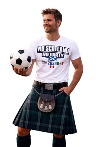 Image of Hoolaroo Scotland Football T Shirt USA Cup Football Tournament of The World 2026 Tshirt Kids Adult Unisex – Men Women Boys Girls White Adult L NO Scotland NO Party