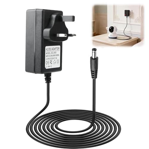 Image of 24V 3A Power LED Supply 72W, 100V-240V AC Adapter to 24V DC Transformer UK Plug Charger for LED Strip Low Voltage CCTV Camera Cisco Security Router Audio Video