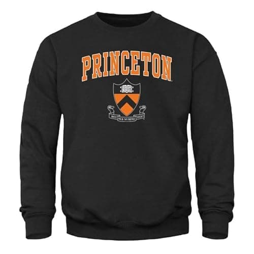 Image of Ivysport Princeton University Tigers Adult Unisex Crewneck Sweatshirt, Heritage, Black, Large
