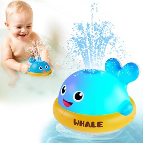 Image of Baby Light Up Bath Toys: Toddler Bath Toy for 1 2 Year Old - Bath Toys for Babies 6-12 Months with Colorful Lights - Baby Boy girl Gifts Kids Toys Age 1-3