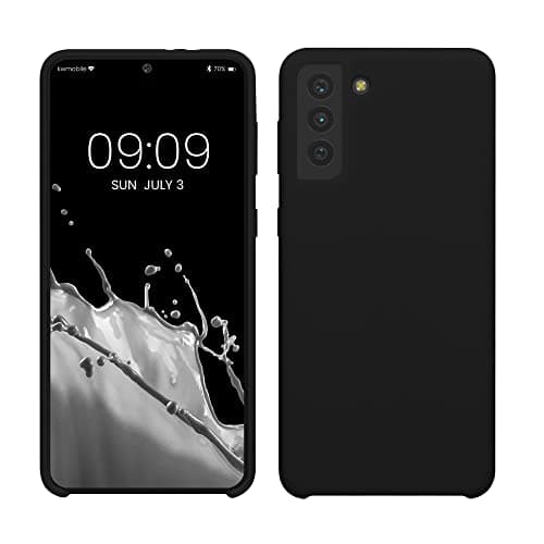 Image of kwmobile Case for Samsung Galaxy S21 Plus Case - Soft Cover - Shockproof Silicone - Wireless Charging Black