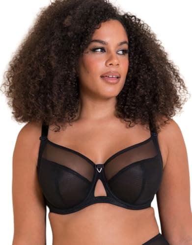 Image of Curvy Kate Victory Side Support Balcony Bra Black 40GG