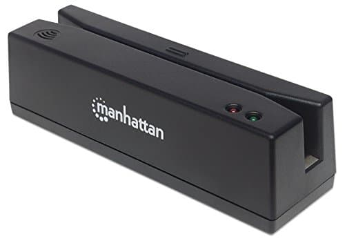 Image of Manhattan USB-A Magnetic Strip Card Reader, Triple Track Reader, Keyboard Wedge Decoder, Cable 1.5m, Black, Box