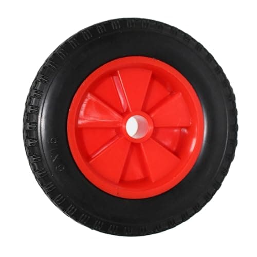 Image of Product Pro 6" Red Puncture Proof Wheel 1.25-4.00 for 16mm Axle Shaft