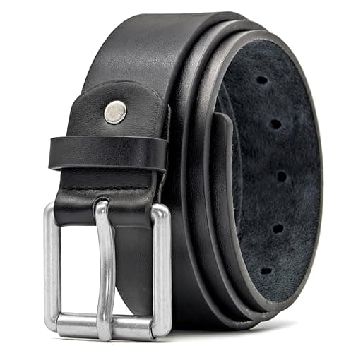 Image of Ossi Mens 38mm Roller Buckle Jeans Belt - Black XL (40" - 44")