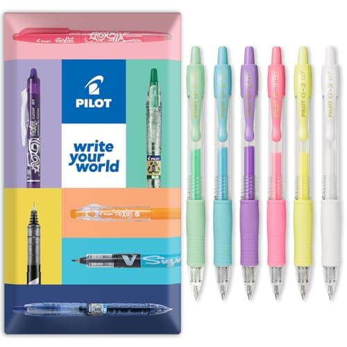 Image of PILOT G-2 Retractable Gel Ink Rollerball Pens - 0.7mm Nib Tip - In Envelope Gift Packaging - Pack Set of 6 - Pastel Set