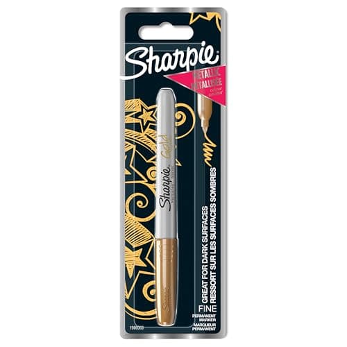 Image of Sharpie Metallic Permanent Markers | Fine Point for Bold Details | Gold | 1 Marker Pen
