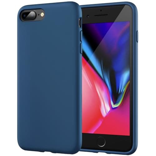 Image of JETech Silicone Case for iPhone 7 Plus, iPhone 8 Plus, 5.5 Inch, Silky-soft touch Full-Body Protective Case, Shockproof cover with Microfiber Lining (Blue Cobalt)