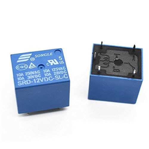 Image of SENRISE PCB Relay - 5 Pcs DC 5V/12V/24V Coil, 15A 250VAC, 5 Pins, Mini Power Relay for Household Appliances, Network Communications, etc.