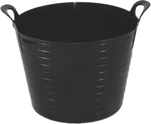 Image of Easy Shopping® 45 Litre Large Flexi Tub Multipurpose Storage Solution for Home Garden Flexible Plastic Rubber Container Bucket In Several Colour MADE IN U.K. (Black)