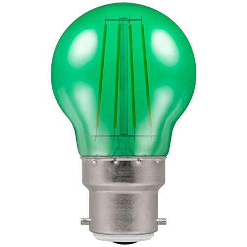 Image of Crompton 4w LED Harlequin Filament Round BC-B22 Blue, Green, Red, Pink, Yellow (Green)