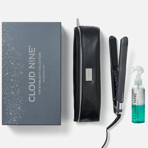Image of CLOUD NINE The Original Iron Hair Straightener Grey | Variable Temperature Control | Revive Mode Mineral-Infused Plates | Digital Display 360° Swivel Cord | 200ml Magical Potion Heat Protection Spray