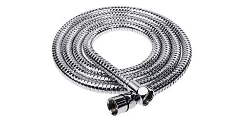 Image of Aumix 1.5 Metres Replacement Shower Hose Standard Bore Stainless Steel Anti-Kink Double Lock Chrome Plated with 2 Washers