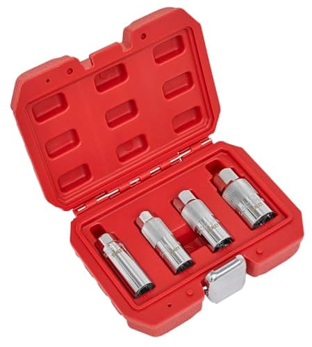 Image of Sealey Ak6556 Spark Plug Socket Set 4Pc 3/8Sq Drive