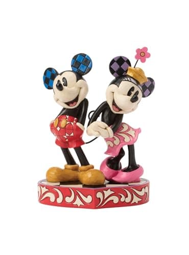 Image of Disney Traditions Mickey and Minnie Heart Tails Figurine
