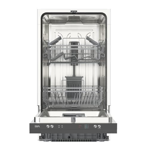 Image of SIA SBID459 Integrated Dishwasher, Slimline 45cm Width, 9 Place Settings, Delay Start, 4 Programs, 29 Minute Quick Wash