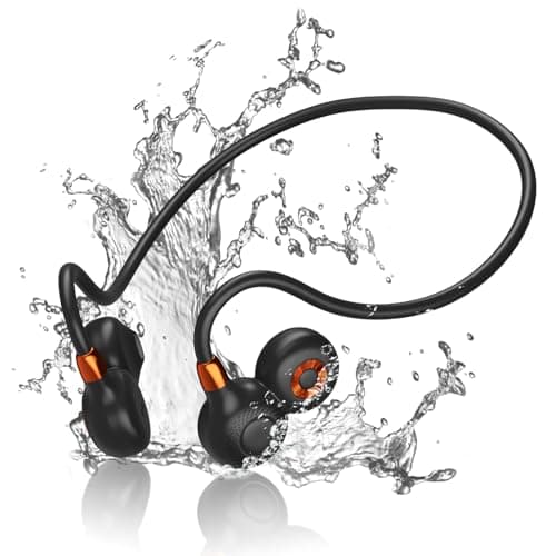 Image of Ortizan Bone Conduction Headphones, Open Ear Headphones Wireless Bluetooth 5.3 IPX6 Waterproof, Clear Call, 19g Lightweight Earphones 15H Playtime & Magnetic Fast Charge for Running Cycling Workouts