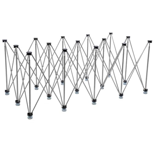 Image of TOPWAY Portable Folding Workstand 228x117x82cm, Height Adjustable,1600kg Loading Capacity, Stainless Steel, Tile Slab Wood Working Worktop Construction Table Workbench Sawhorse Support in Carry Bag