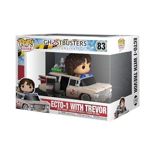 Image of Funko Pop! Ride Super Deluxe: Ghostbusters: Afterlife - Trevor - Ecto 1 With Scissor Seat - Collectable Vinyl Figure - Gift Idea - Official Merchandise - Toys for Kids & Adults - Movies Fans