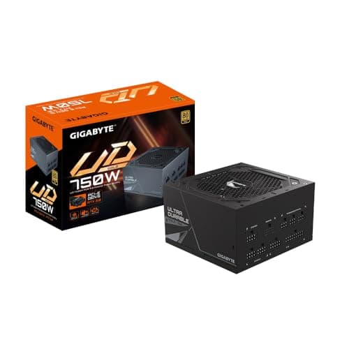 Image of Gigabyte UD750GM PG5 80 Plus Gold Fully Modular 750w PCIe 5.0 Power Supply Unit, ATX 3.0, 12VHPWR GPU Connector, Flat Cables, 5 Year Warranty