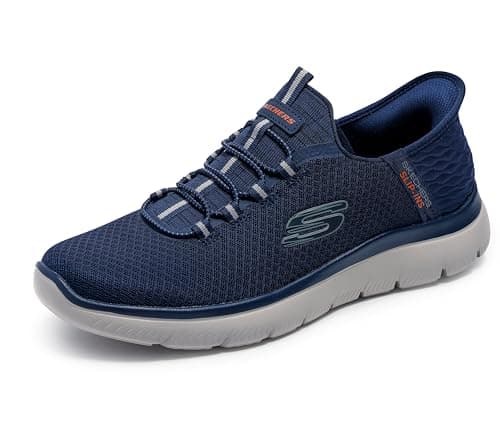 Image of Skechers Men's Summits High Range Trainers, Navy Mesh/Trim, 9 UK Wide