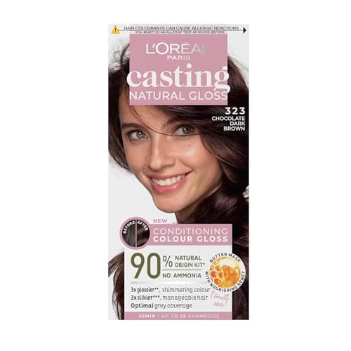 Image of Casting Natural Gloss 3.23 Brown Chocolate: A no-ammonia, glossy hair colour lasting 32 washes. Up to 3x glossier, 4x silkier, healthier hair with a luscious Brown Chocolate.